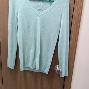 Banana Republic Light Aqua V-Neck Sweater